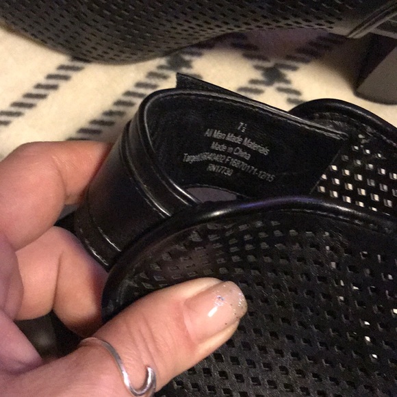 Merona black open toe booties - Picture 3 of 5